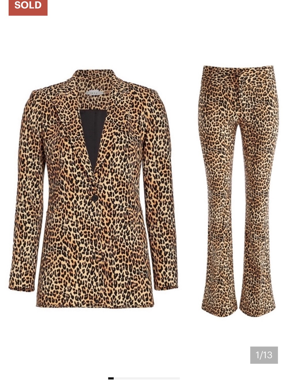 Alice and Olivia Leopard Print Women's Blazer and Pants Set - pants NWT.